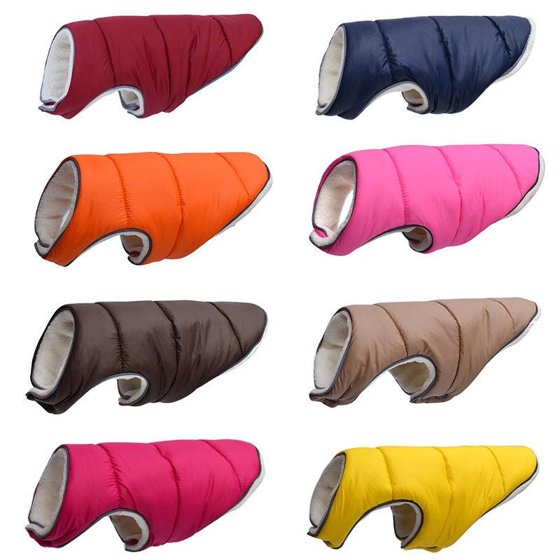Pet Jacket Warm Winter Dog Clothes Reflective Puppy Clothing Vest Comfortable Fleece Pet Dogs Coat For Small Medium Large Dogs - Majestic Pet Kingdom