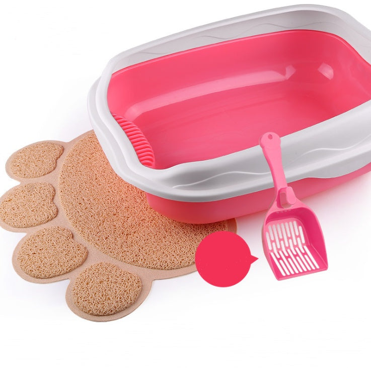 Cat Litter Box High-Sided Anti-Splash Odor Control Basin Pan - Detail Angle 7 | Majestic Pet Kingdom