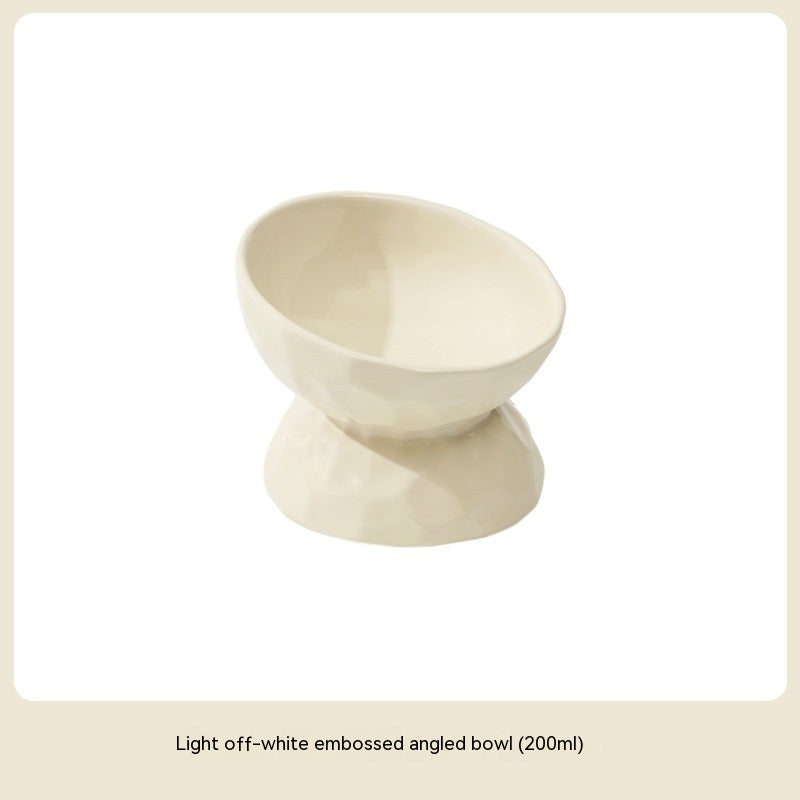 Ceramic High Leg Cervical Support Oblique Bowl