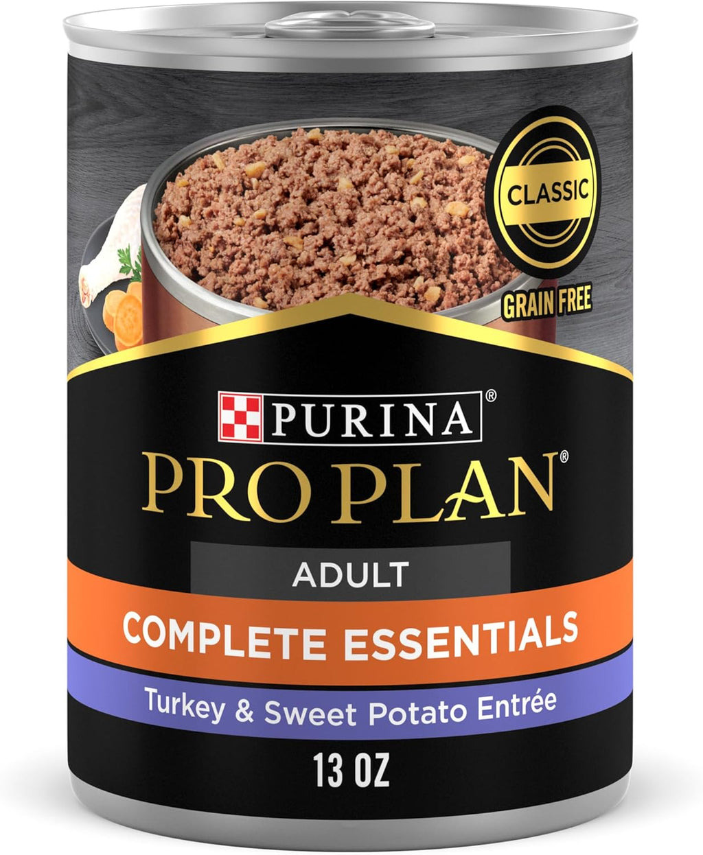 Pro Plan Complete Essentials Grain Free Entrée Turkey & Sweet Potato Entrée Classic Wet Dog Food (13oz) - Majestic Pet Kingdom