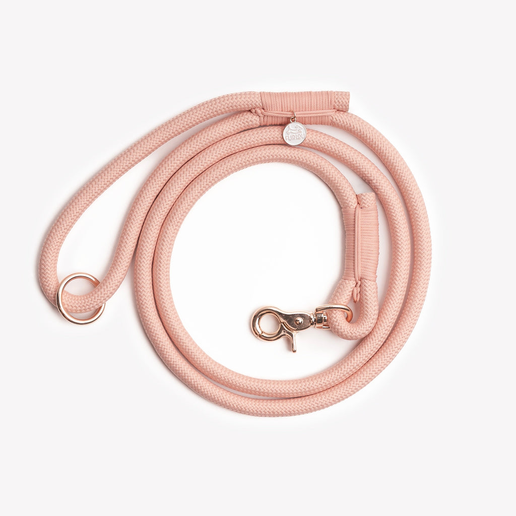 Powder Rose' - Braided Rope Leash - Majestic Pet Kingdom