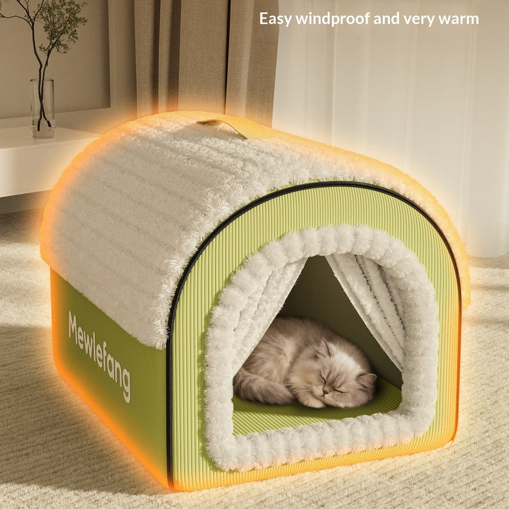 Winter-thickened Four-season Universal Enclosed Cat Bed - Majestic Pet Kingdom