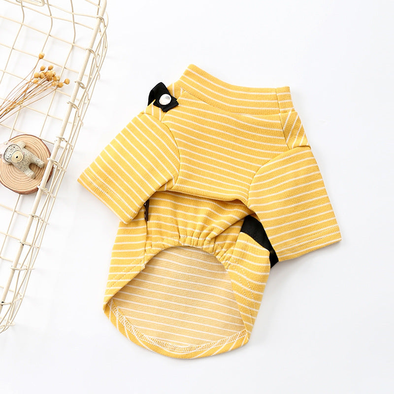 Striped T-Shirt Teddy Dog Pet Costume - Majestic Pet Kingdom