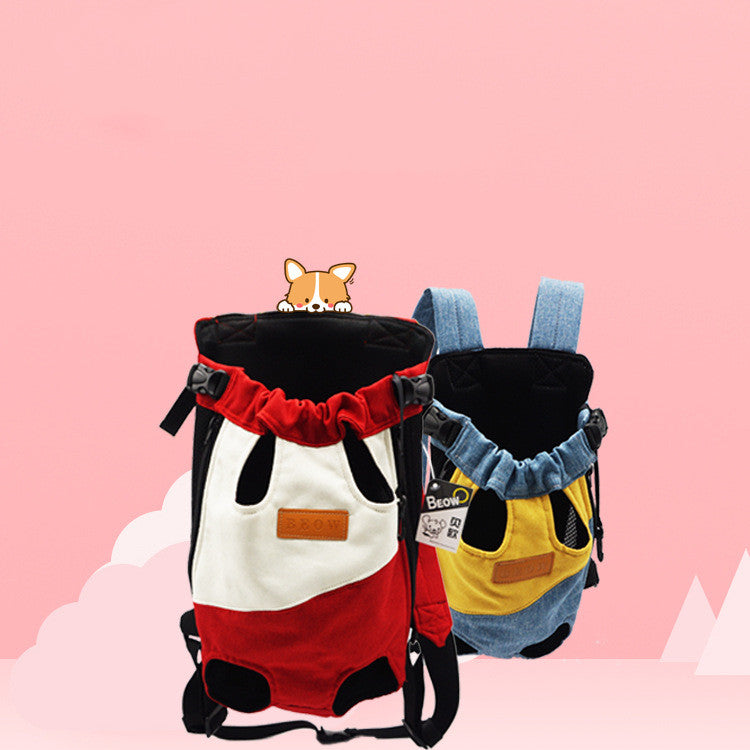 Portable pet canvas chest bag - Majestic Pet Kingdom
