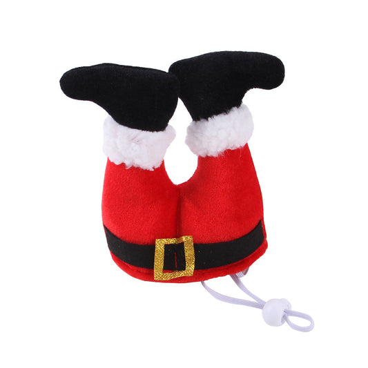 dog-hat-christmas-holiday-santa-plush-fleece-costume-cap-pets-luxury-view-2 | Majestic Pet Kingdom