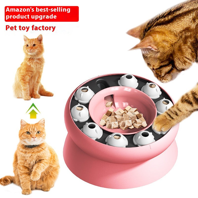 Rotating Food Leakage Feeding Cat Bowl Puzzle Cat Toy - Majestic Pet Kingdom