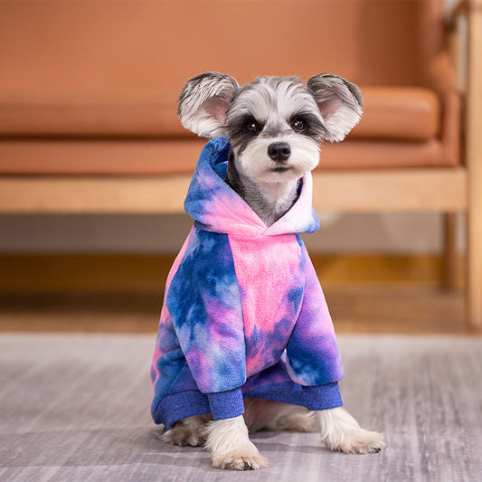 Tie-dye Hoodie For Small Medium And Large Dogs Poodle Bichon Golden Retriever Labrado - Premium Pet Accessory