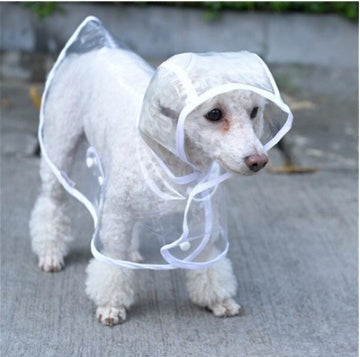 1Pc Transparent Waterproof Dog Clothes Transparent Rain Coat Pet Clothes Puppy Raincoat Hoody Clothing For Dogs - Majestic Pet Kingdom