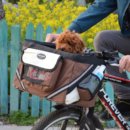 Pet Bicycle Carrier Cat Dog Bicycle Bag Bike Removable Basket | Majestic Pet Kingdom™