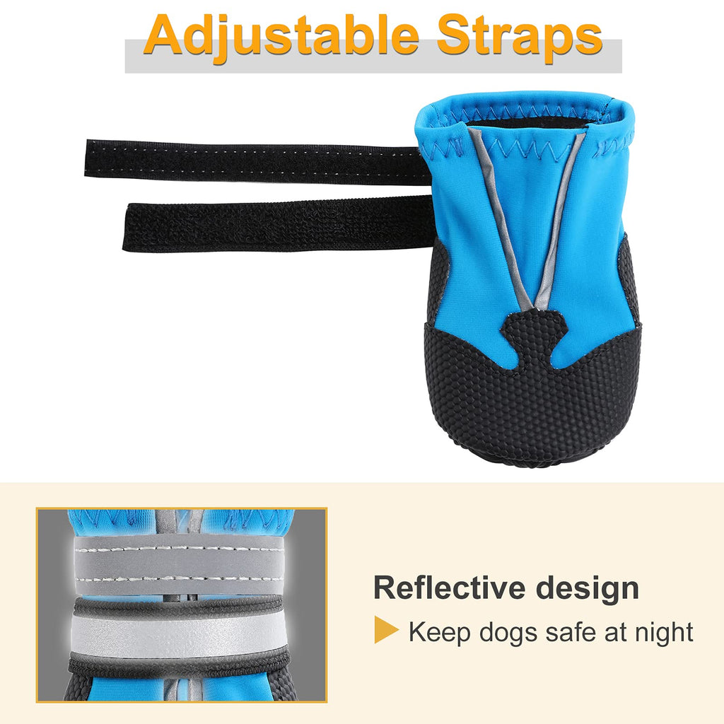 DiWater-Resistant Dog Boots For Medium Large Dogs,Non-Slip Dog Shoes For Winter Snow,Lightweight Paw Protector For Cold Pavement,Soft Dog Booties For Outdoor Walking Indoor Hardfloors - Majestic Pet Kingdom