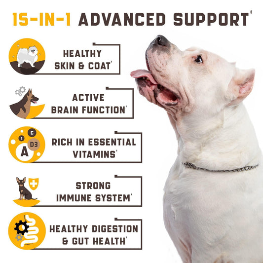 Dog Multivitamin 15-in-1 Daily Immune Joint Soft Chews 120ct