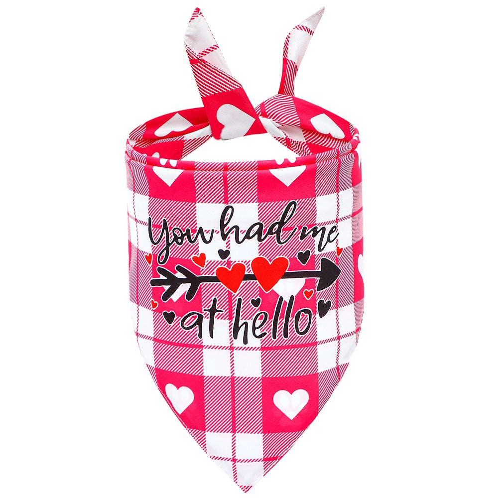 Valentine's Day Printed Dog Bandana & Scarf