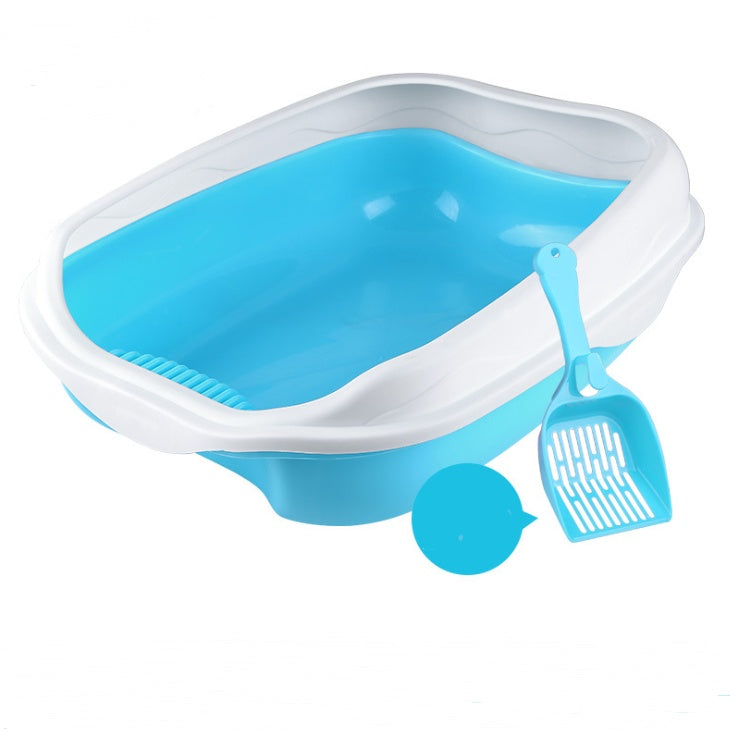 Cat Litter Box High-Sided Anti-Splash Odor Control Basin Pan - Detail Angle 6 | Majestic Pet Kingdom