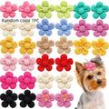 Pet Headdress Flower Spring Flower Solid Color Headdress Flower Dog Cat Accessories