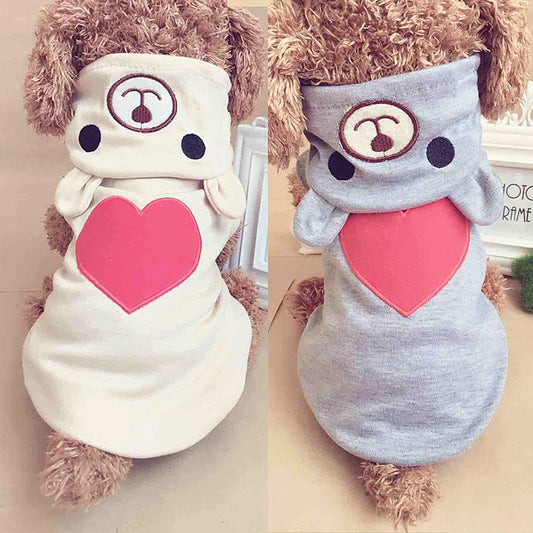 Summer pet clothes, love bears, transform clothes, pet clothes - Majestic Pet Kingdom