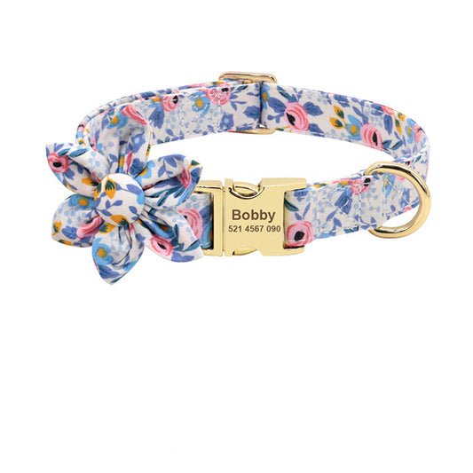 Fashion Printed Dog Collar Personalized Nylon Dog Collar Custom Pet Puppy Cat Collars Engraved ID Tag Collars Dog Accessories | Purrfect Pet Kingdom