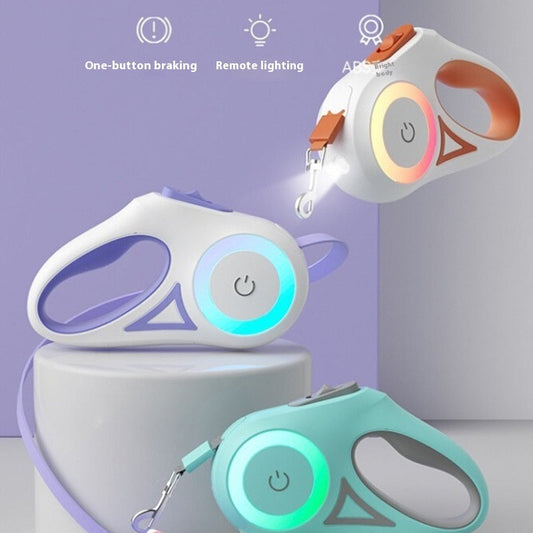 Dog Leash Retractable Leash And Dog Collar Spotlight Automatic Pet Dog Cat Traction Rope For Small Medium Dogs Pet Product 2