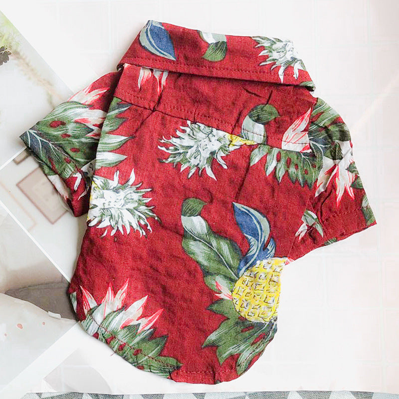 Hawaiian Teddy Small Dog Dog Shirt Cloth Cat Clothes - Majestic Pet Kingdom