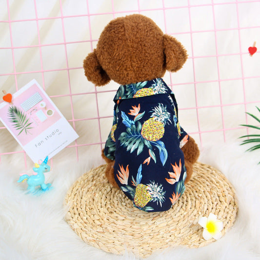 Hawaiian Teddy Small Dog Dog Shirt Cloth Cat Clothes - Majestic Pet Kingdom