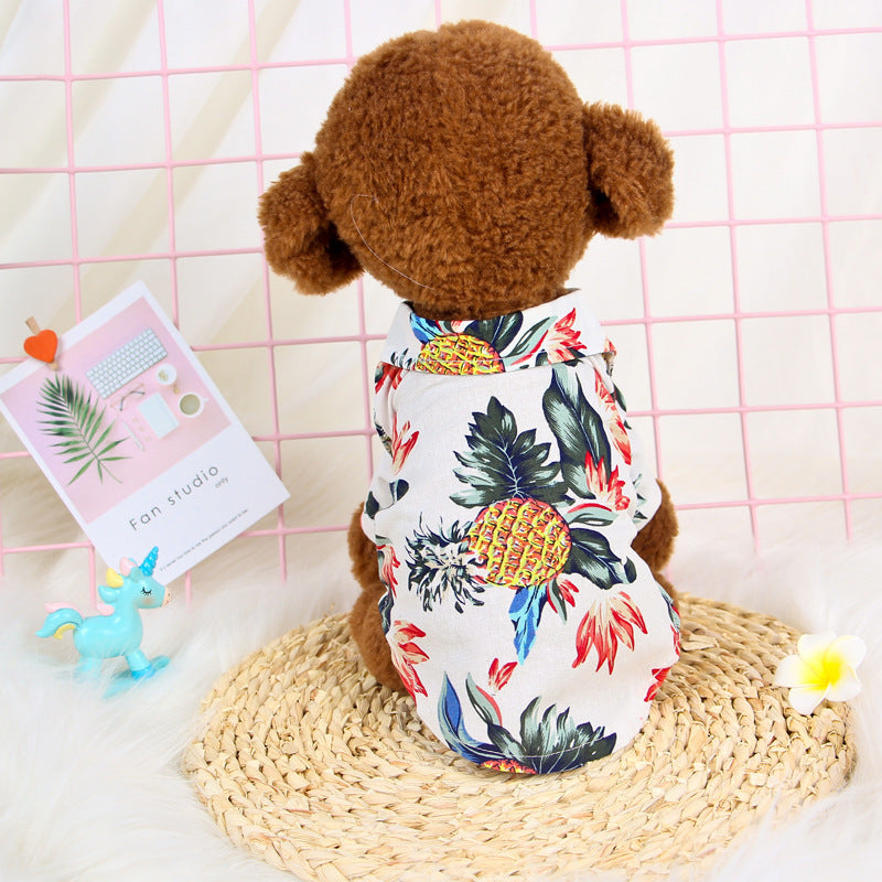 Hawaiian Teddy Small Dog Dog Shirt Cloth Cat Clothes - Majestic Pet Kingdom