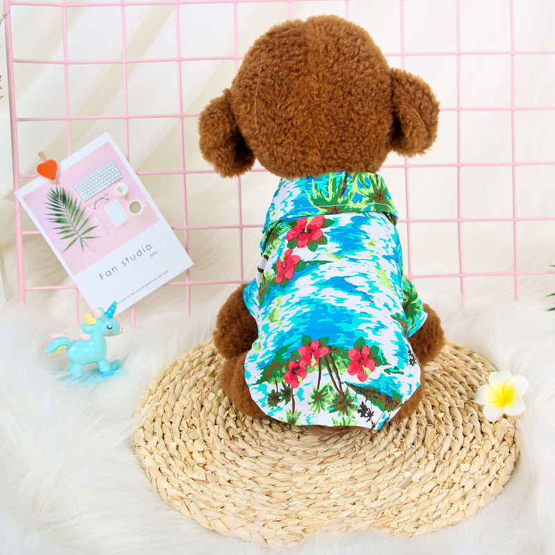 Hawaiian Teddy Small Dog Dog Shirt Cloth Cat Clothes - Majestic Pet Kingdom