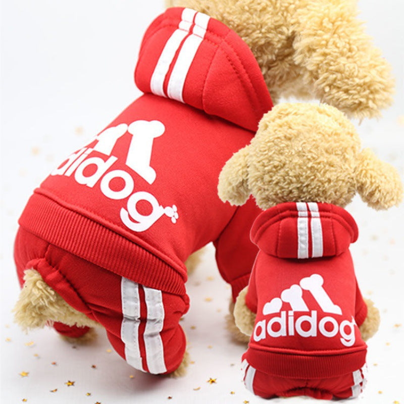 Autumn And Winter New Four-Legged Dog Clothes Teddy Bichon Hiromi Winter Clothes Thickened Pet Clothes Cute - Majestic Pet Kingdom