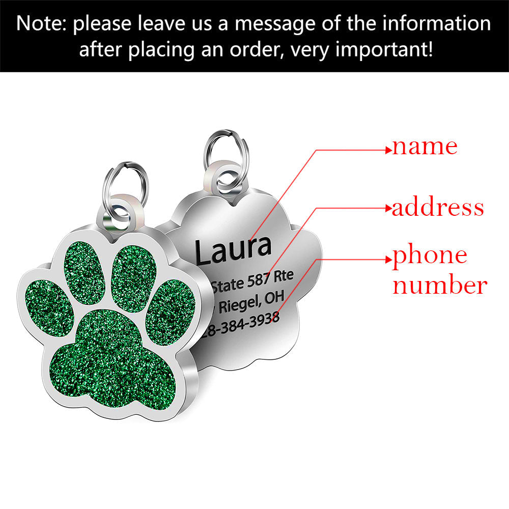 Customized Personality Stainless Steel Bone Dog Id Tag | Purrfect Pet Kingdom