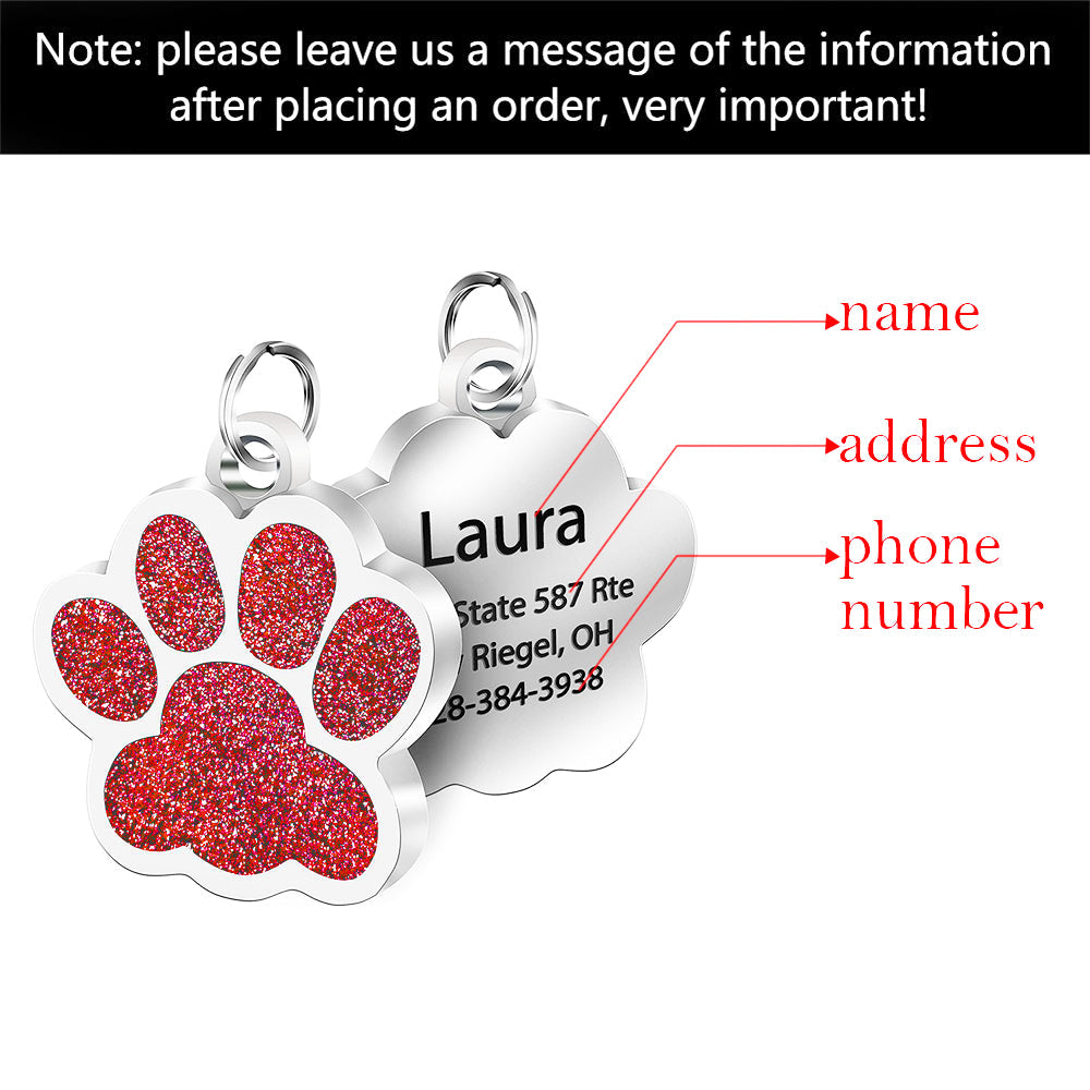 Customized Personality Stainless Steel Bone Dog Id Tag | Purrfect Pet Kingdom
