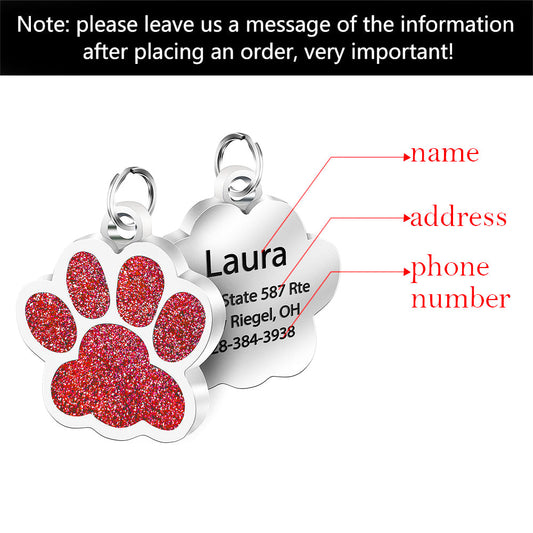 Customized Personality Stainless Steel Bone Dog Id Tag | Purrfect Pet Kingdom