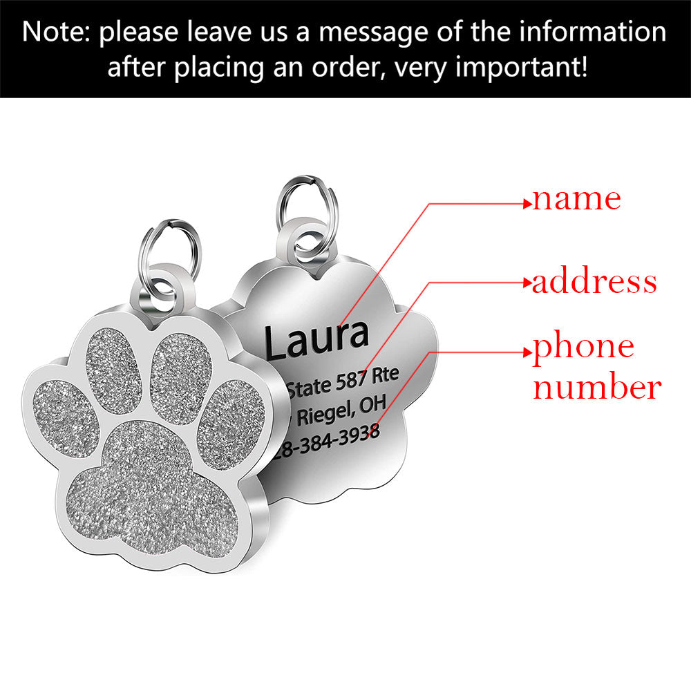 Customized Personality Stainless Steel Bone Dog Id Tag | Purrfect Pet Kingdom