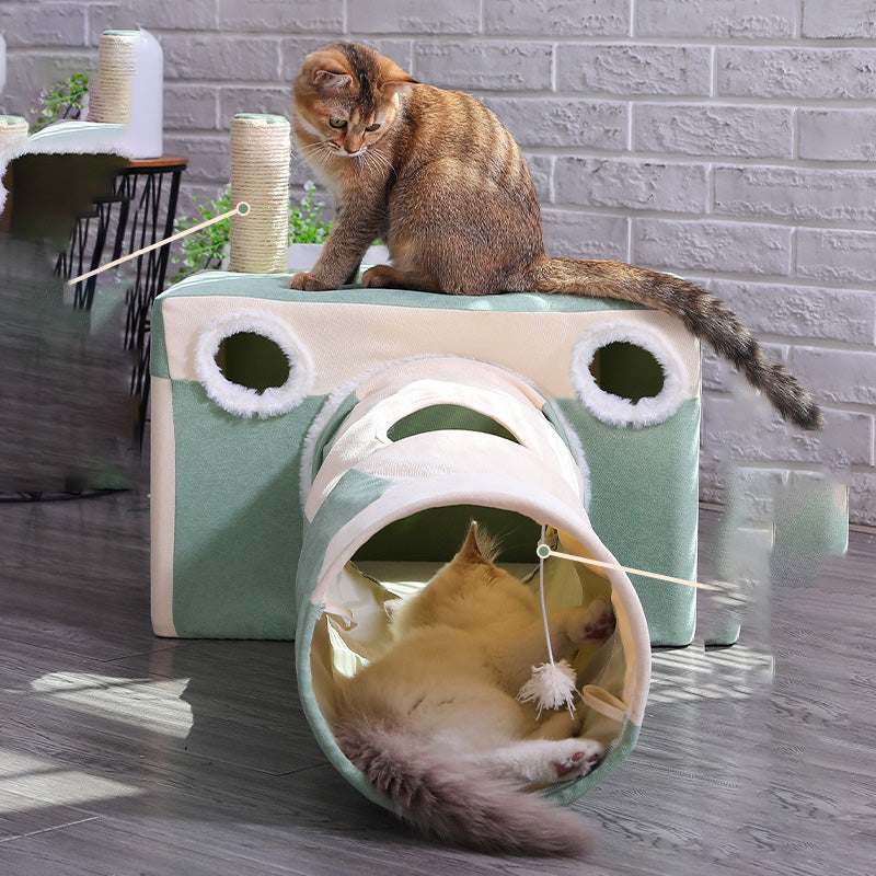 Cat Cave House Closed Four Seasons Universal Play Tunnel - Majestic Pet Kingdom