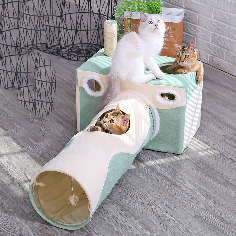 Cat Cave House Closed Four Seasons Universal Play Tunnel - Majestic Pet Kingdom