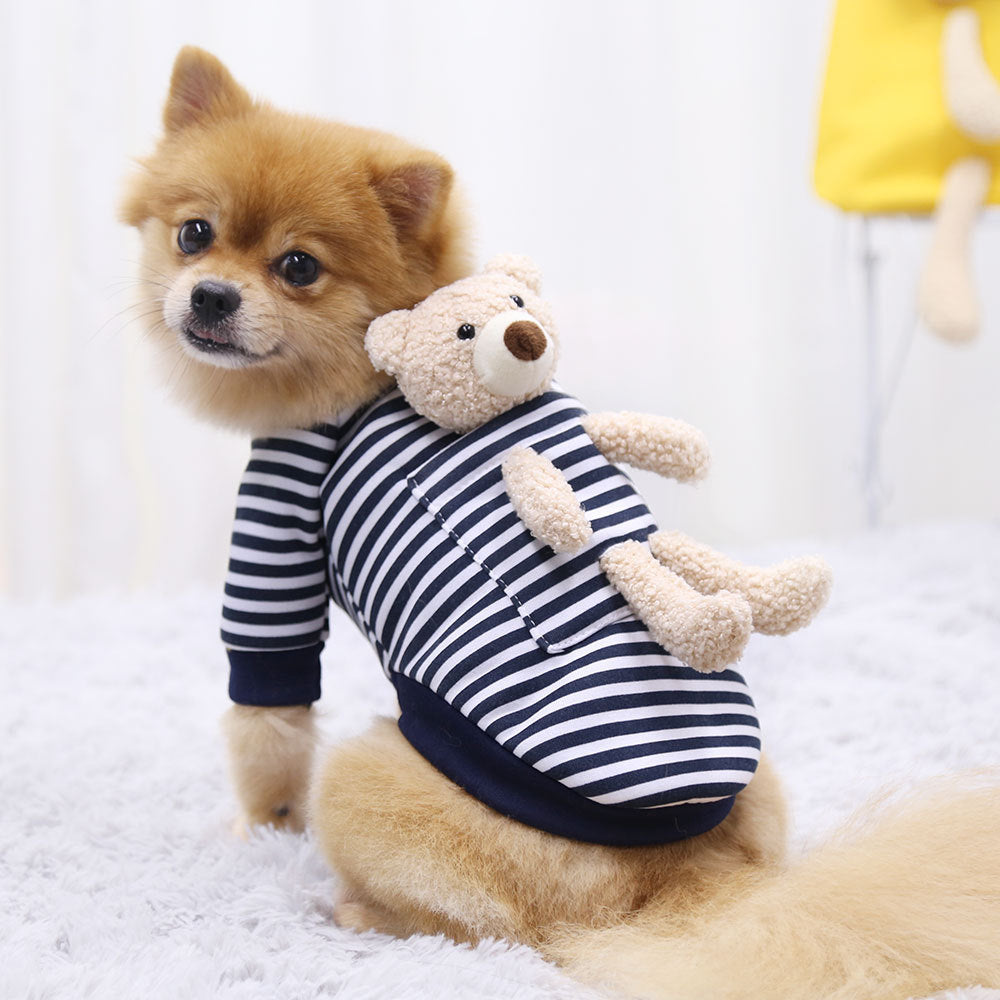 Cat Dog Pet Clothes for Small Dog Cute Sweater Spring Cat Cute Teddy Bear - Majestic Pet Kingdom