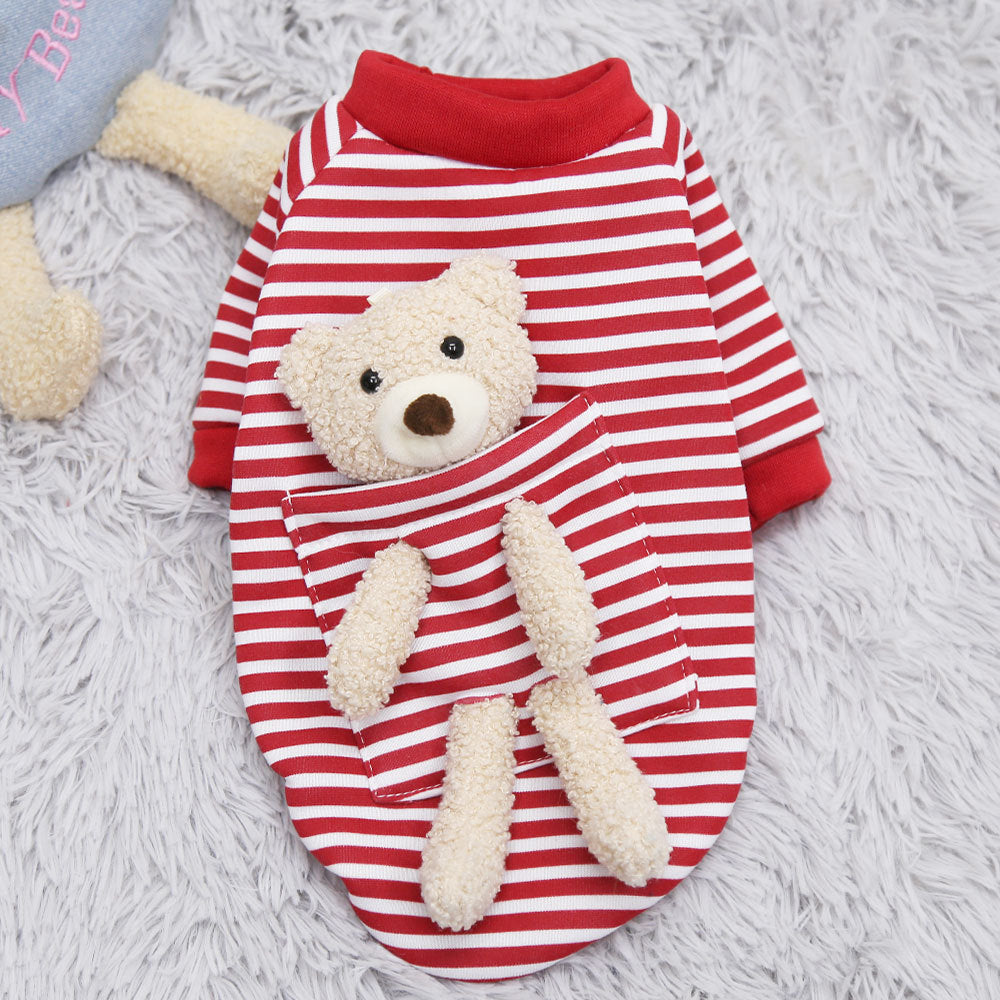 Cat Dog Pet Clothes for Small Dog Cute Sweater Spring Cat Cute Teddy Bear - Majestic Pet Kingdom