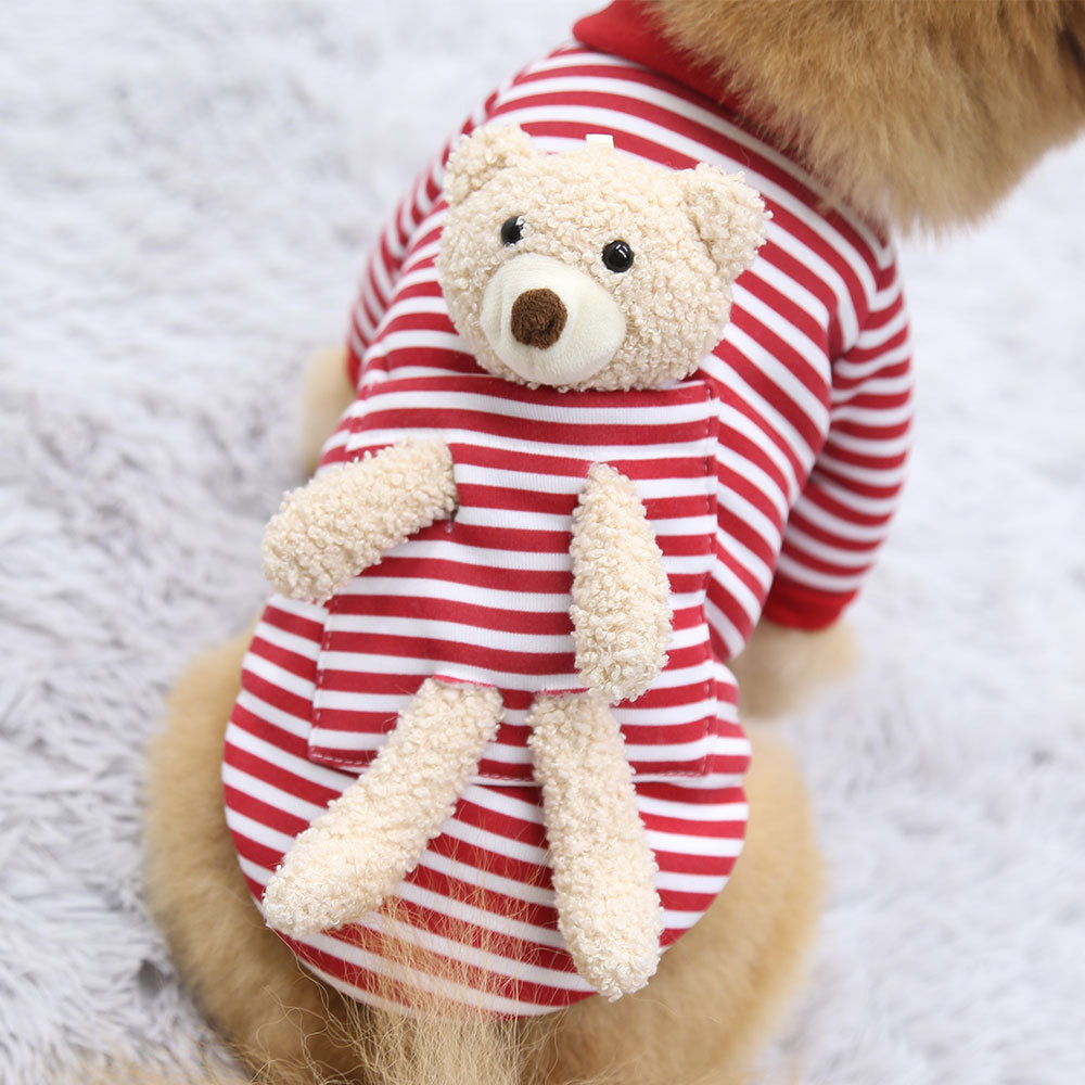 Cat Dog Pet Clothes for Small Dog Cute Sweater Spring Cat Cute Teddy Bear - Majestic Pet Kingdom