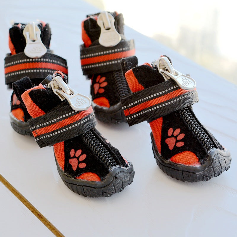 Medium And Large Dogs Printed Suede Cotton Shoes - Majestic Pet Kingdom