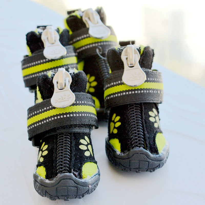 Medium And Large Dogs Printed Suede Cotton Shoes - Majestic Pet Kingdom