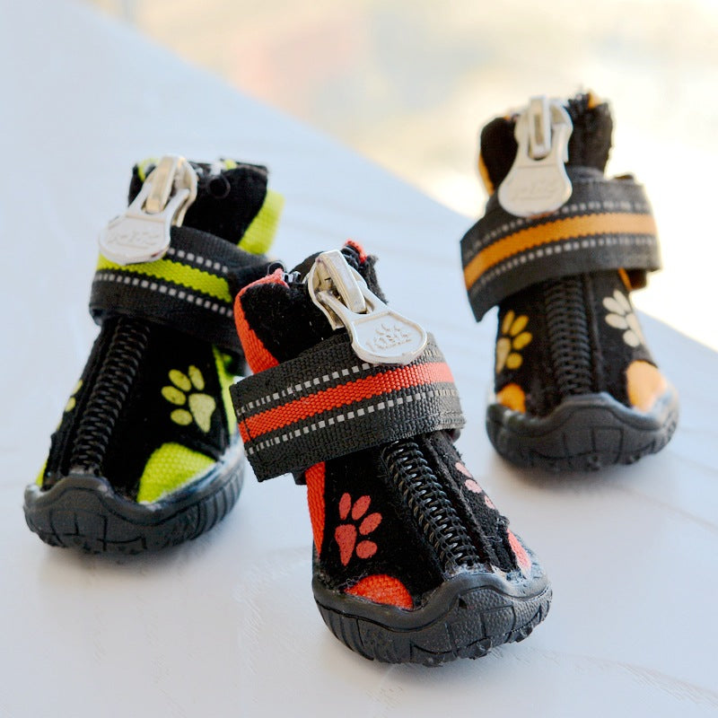 Medium And Large Dogs Printed Suede Cotton Shoes - Majestic Pet Kingdom