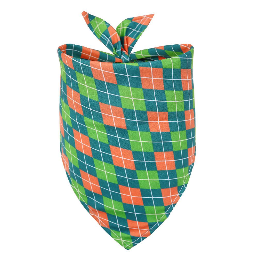 St. Patrick's Day Clover Dog Triangle Scarf