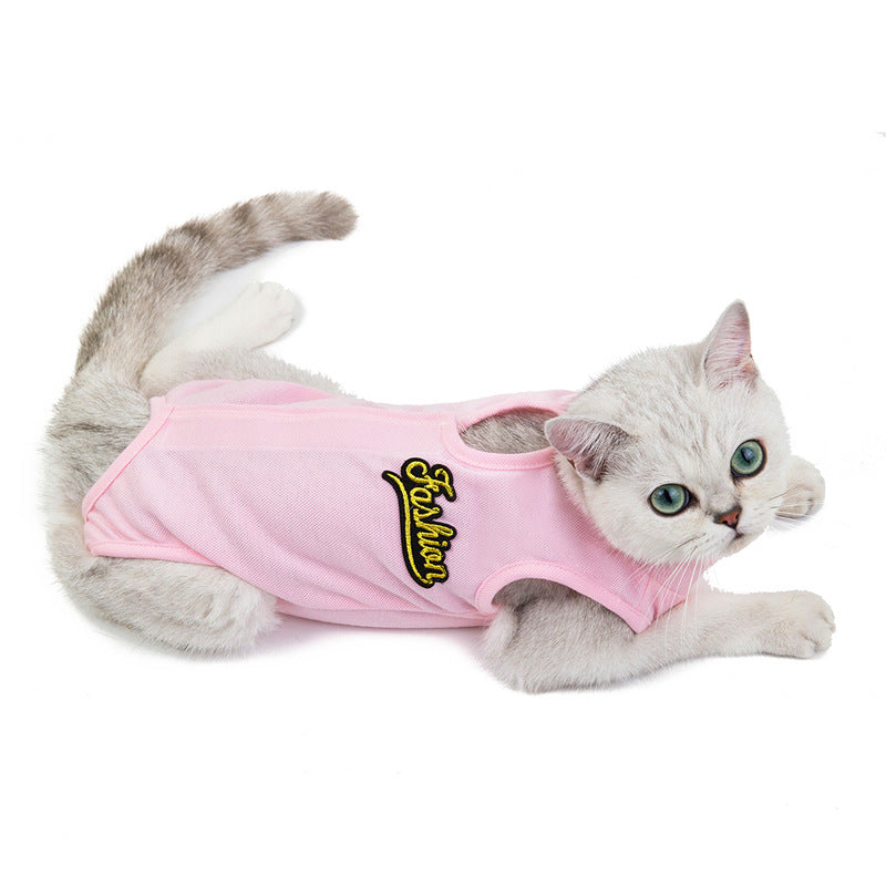 Cat Clothes Spring And Summer Thin Female Cat Clothes Anti-Licking Clothes Cat Clothes Summer Clothes - Majestic Pet Kingdom