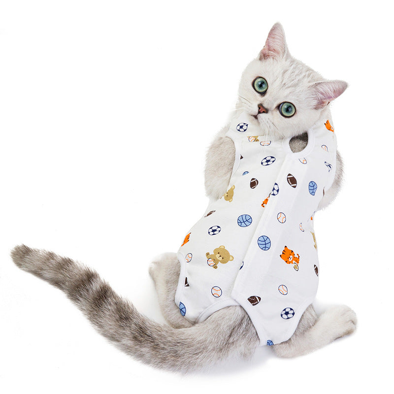 Cat Clothes Spring And Summer Thin Female Cat Clothes Anti-Licking Clothes Cat Clothes Summer Clothes - Majestic Pet Kingdom