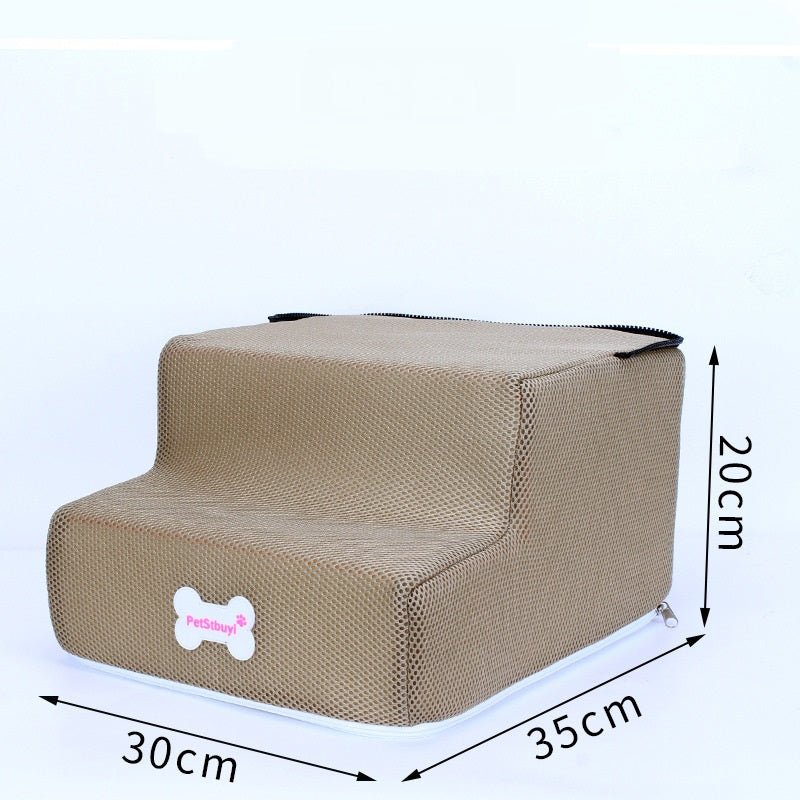 Dog Stairs High Density Sponge Foam 3-Step Bedside Climbing - Majestic Pet Kingdom