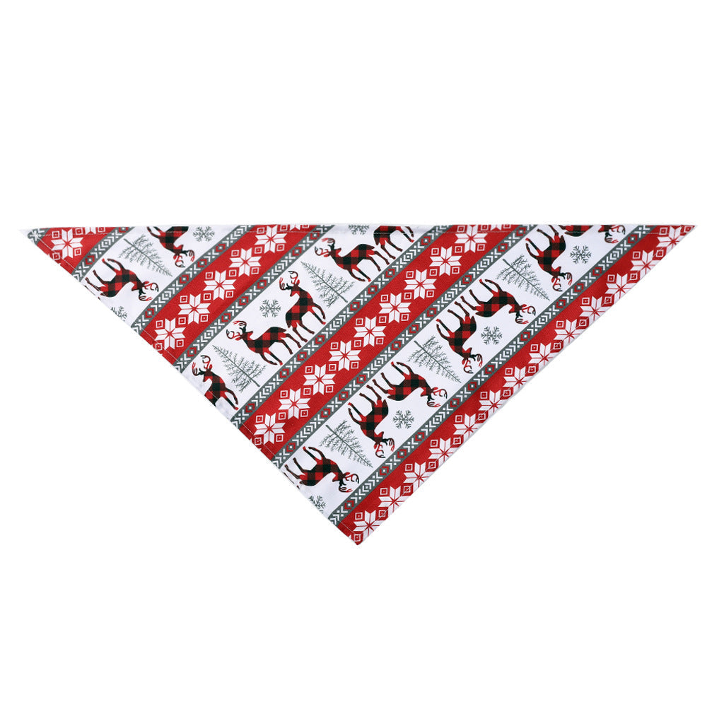 Christmas Pet Saliva Towel & Triangle Scarf