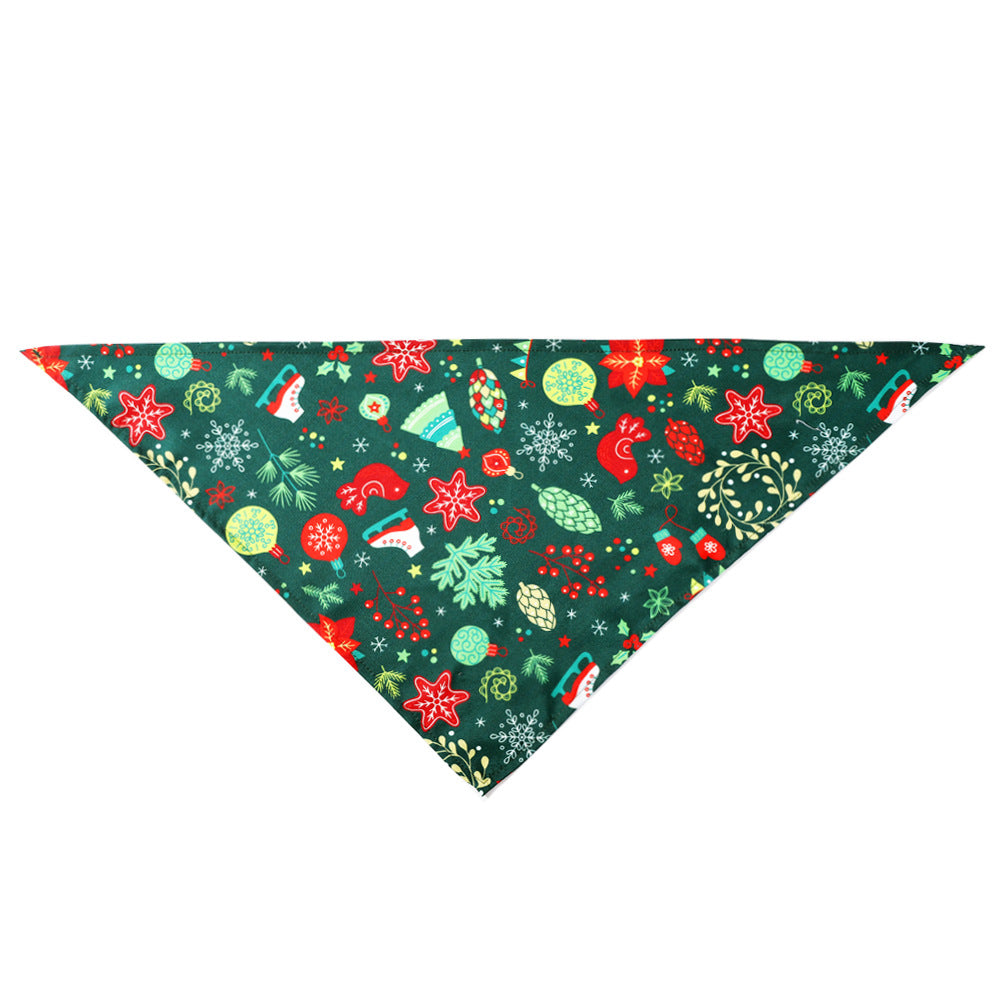 Christmas Pet Saliva Towel & Triangle Scarf