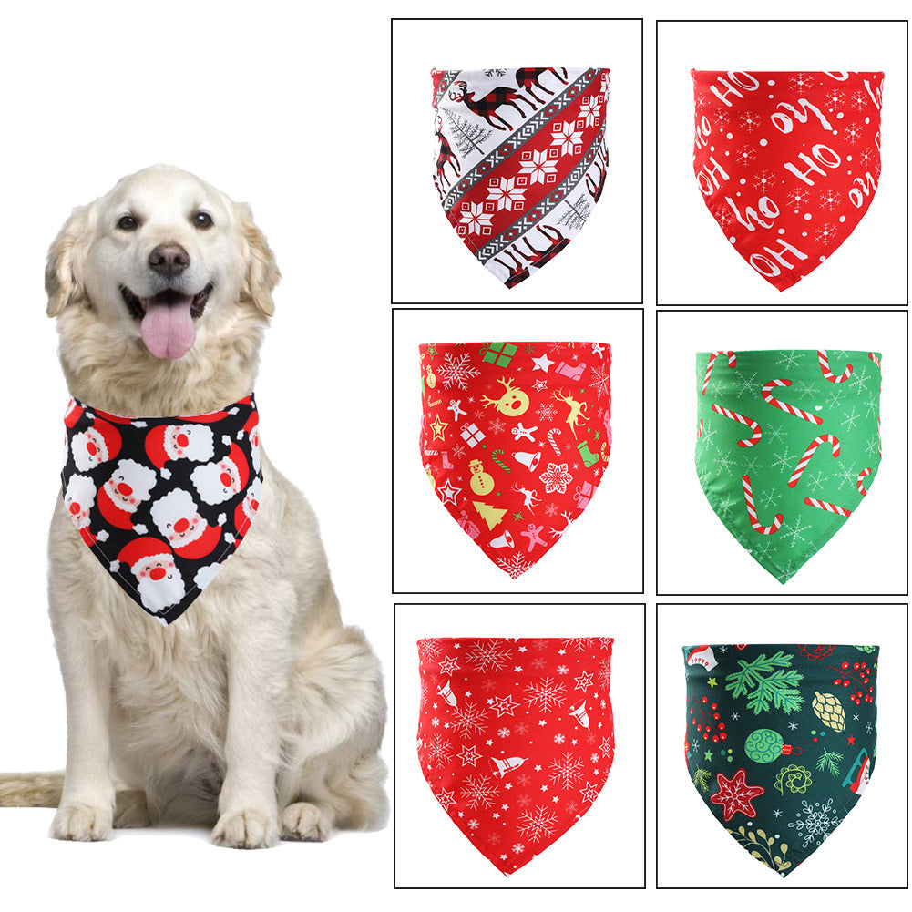 Christmas Pet Saliva Towel & Triangle Scarf