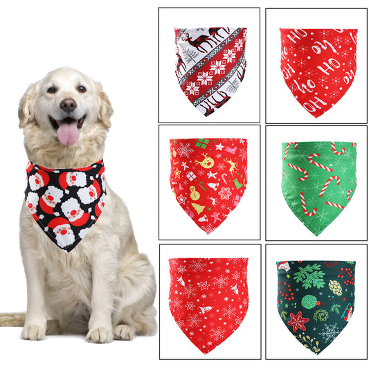 Christmas Pet Saliva Towel & Triangle Scarf