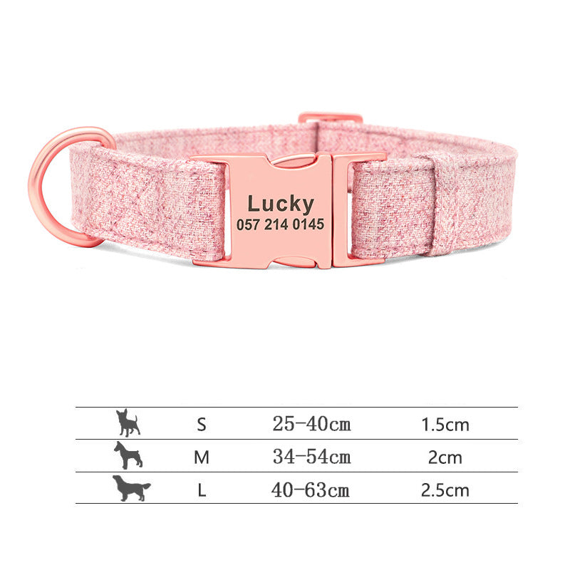 Dog Collar Personalized Custom Engraved Anti-Lost Metal Buckle - Detail Angle 3 | Majestic Pet Kingdom