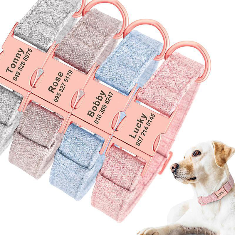 Pet Dog Collar Engraving Anti-Lost Collar Golden Retriever Medium And | Majestic Pet Kingdom™