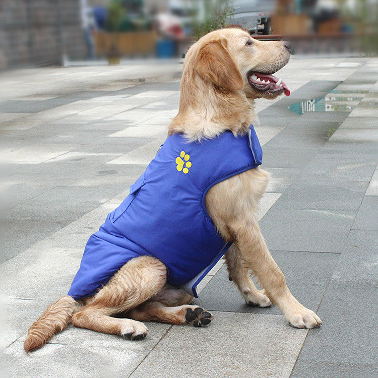 Dog Vest Waterproof Reversible Warm Winter Jacket for Pets - Detail Angle 2 | Majestic Pet Kingdom