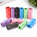 Pet Supplies Wholesale Dog Cleaning Waste Garbage Bags Printed Footprints 15 PcsRoll Pet Garbage Bags